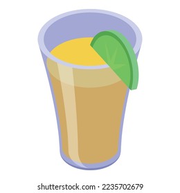 Spirit tequila icon isometric vector. Alcohol glass. Drink bar