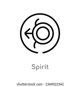 spirit vector line icon. Simple element illustration. spirit outline icon from zodiac concept. Can be used for web and mobile