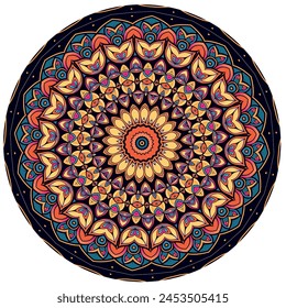 Spirituelles Multi Color Mandala Design