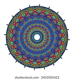 Spirited Multi Color Mandala Design