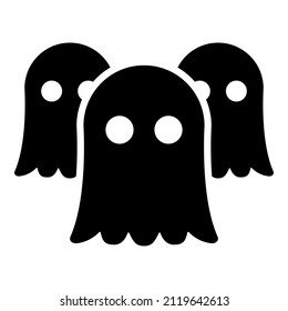 Spirits Ghosts icon black color vector illustration image flat style simple