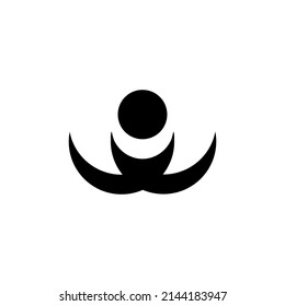 Spiritual boho logo, design elements. Fashion concept, woman beauty minimalist. Contemporary portrait. Female busts and magic woman with moon crescent in boho linear style vector illustrations.