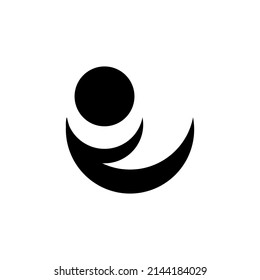 Logo del boho espiritual, elementos de diseño. Concepto de moda, mujer de belleza minimalista. Retrato contemporáneo. Las bustos femeninas y la mujer mágica con luna creciente en ilustraciones vectoriales de estilo lineal boho.