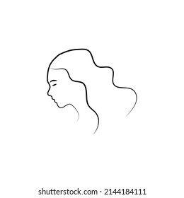 Spiritual boho logo, design elements. Fashion concept, woman beauty minimalist. Contemporary portrait. Female busts and magic woman with moon crescent in boho linear style vector illustrations.