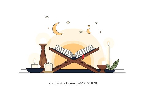 Spiritual Book Reading During Ramadan Celebration Month