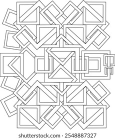 símbolo de natal espiritual quadrado adulto coloração página circular celta mandala vetor místico