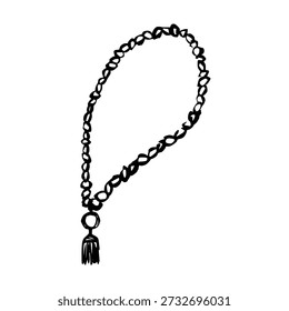 and spiritual concept. Handcrafted devotion element isolated.
