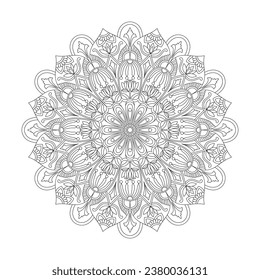 Spiritual Delight adult mandala coloring book page for kdp book interior. Peaceful Petals, Ability to Relax, Brain Experiences, Harmonious Haven, Peaceful Portraits, Blossoming Beauty mandala design.