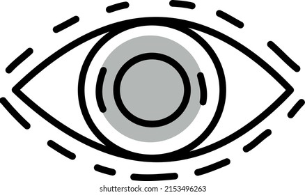 Spiritual eye, illustration, vector on a white background.