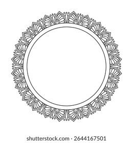 Spiritual Floral Balance in Orbiting Pattern coloring book page
