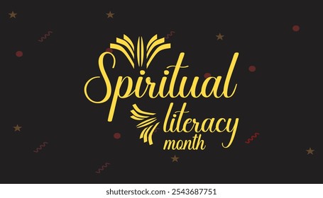 Spiritual Literacy Month is observed every year on December. Holidays Awareness concept. background, placard, banner template Vector illustration design.