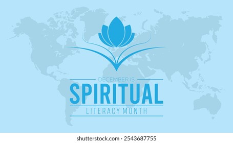 Spiritual Literacy Month is observed every year on December. Holidays Awareness concept. background, placard, banner template Vector illustration design.