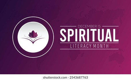 Spiritual Literacy Month is observed every year on December. Holidays Awareness concept. background, placard, banner template Vector illustration design.