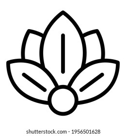 Spiritual lotus icon. Outline Spiritual lotus vector icon for web design isolated on white background