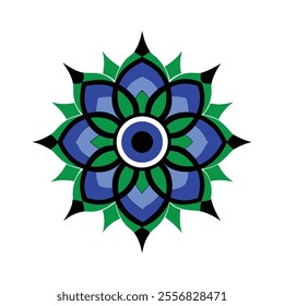 Spiritual Mandala Design Elements On White Background