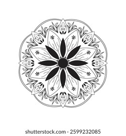 Spiritual Mandala Pattern with Meditation and Mindfulness Influence
