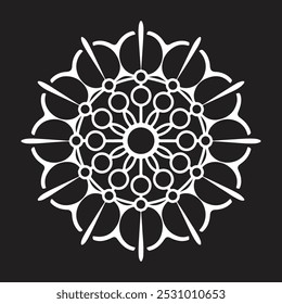 Diseño de Arte vectorial de mandala espiritual, Geometría zen