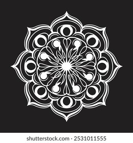 Diseño de Arte vectorial de Mandala Espiritual, Despertar Cósmico