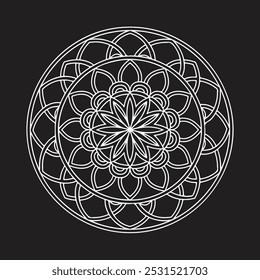 Mandala Espiritual Vetor Arte Design, Radiância Mística