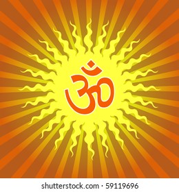 Spiritual Om Background Stock Vector (Royalty Free) 59119696 | Shutterstock