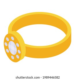 Spiritual practices ring icon. Isometric of Spiritual practices ring vector icon for web design isolated on white background