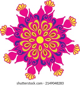 spiritual symbol flower ornament illustration vector