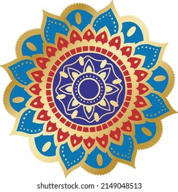 spiritual symbol flower ornament illustration vector