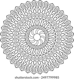 spiritual symbol motif adult coloring page celtic zentangle mandala mystic vector Christmas