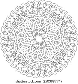 spiritual symbol motif adult coloring page celtic mandala mystic vector Christmas 