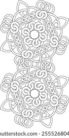 spiritual symbol motif adult coloring page celtic mandala mystic vector Christmas