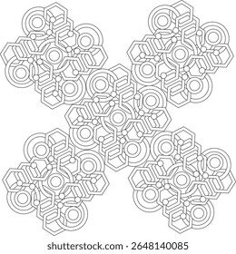 spiritual symbol motif adult coloring page celtic mandala mystic vector Christmas