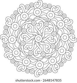 spiritual symbol motif adult coloring page celtic mandala mystic vector Christmas