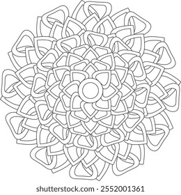 spiritual symbol square adult coloring page circular celtic mandala mystic vector