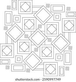 spiritual symbol square adult coloring page circular celtic mandala mystic vector