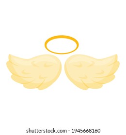 Spiritual wings icon. Cartoon of spiritual wings vector icon for web design isolated on white background