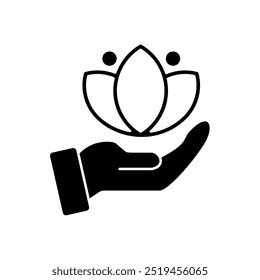 spirituality concept line icon. Simple element illustration. 
spirituality concept outline symbol design.