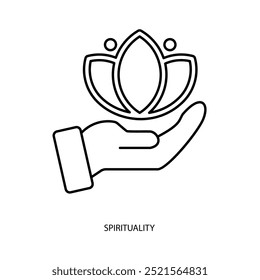 spirituality concept line icon. Simple element illustration. 
spirituality concept outline symbol design.