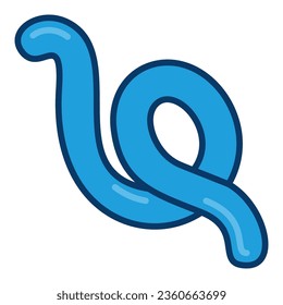 Spirochetes vector Bacteria concept blue icon or logo element