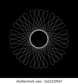 Spirograph abstract element. EPS10 vector