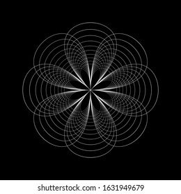 Spirograph abstract element. EPS10 vector