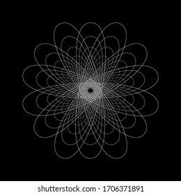 Spirograph abstract element. EPS10 vector