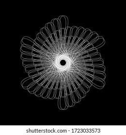 Spirograph abstract element. EPS10 vector