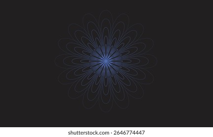 spirograph with circles, spiral graphic line, spirograph, abstract element on a black background, spirograph image