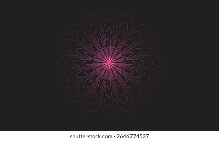 spirograph with circles, spiral graphic line, spirograph, abstract element on a black background, spirograph image