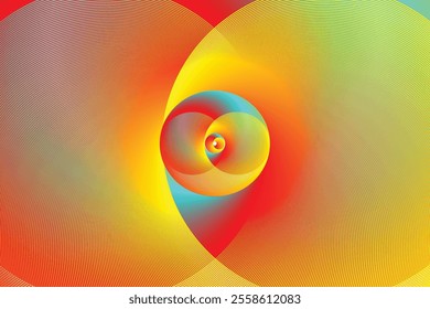 Spirograph in a Colorful Depth of Deep within a Rectangular. eps