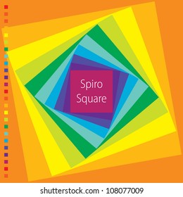 Spirograph illustration of square