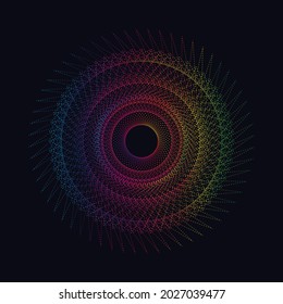 Spirographiemuster. abstrakte Formen für Design. Als Wasserzeichen können kreisförmige Ornamente von Spirographen verwendet werden. eps10