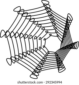 Spirograph vector, geometric drawing, line drawing, logo design