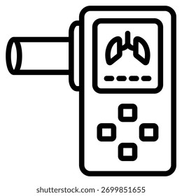 Spirometer Icon Line Vector Illustration