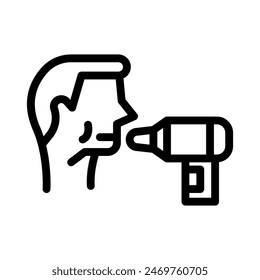 spirometer line icon illustration vector graphic. Simple element illustration vector graphic, suitable for app, websites, and presentations isolated on white background